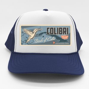 Cuba Travel Retro Banner Bird Watching Colibri Trucker Hat