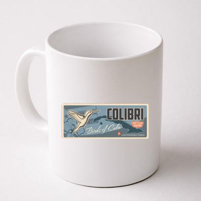 Cuba Travel Retro Banner Bird Watching Colibri Coffee Mug