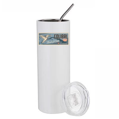 Cuba Travel Retro Banner Bird Watching Colibri Stainless Steel Tumbler