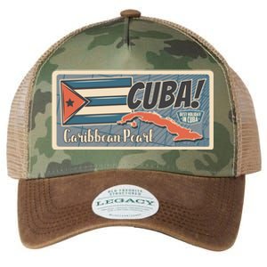 Cuba Travel Retro Banner Caribbean Pearl Legacy Tie Dye Trucker Hat