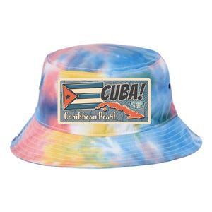 Cuba Travel Retro Banner Caribbean Pearl Tie Dye Newport Bucket Hat