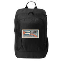 Cuba Travel Retro Banner Caribbean Pearl City Backpack