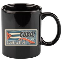 Cuba Travel Retro Banner Caribbean Pearl 11oz C Handle Ceramic Mug