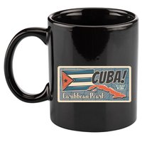 Cuba Travel Retro Banner Caribbean Pearl 11oz C Handle Ceramic Mug