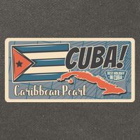 Cuba Travel Retro Banner Caribbean Pearl Cotton Canvas Backpack