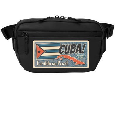 Cuba Travel Retro Banner Caribbean Pearl Crossbody Pack