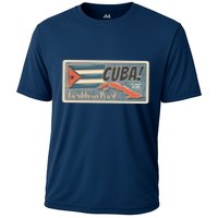 Cuba Travel Retro Banner Caribbean Pearl Performance Shirt
