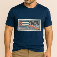 Cuba Travel Retro Banner Caribbean Pearl Performance Shirt