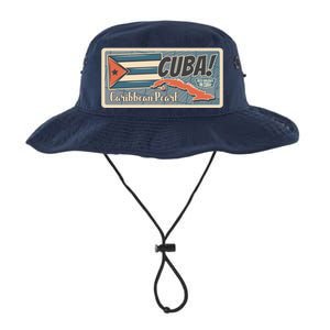 Cuba Travel Retro Banner Caribbean Pearl Legacy Cool Fit Booney Bucket Hat