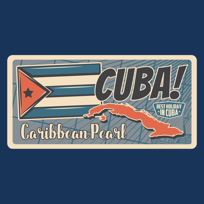 Cuba Travel Retro Banner Caribbean Pearl 16 in Basic Backpack