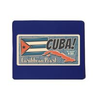 Cuba Travel Retro Banner Caribbean Pearl Mousepad