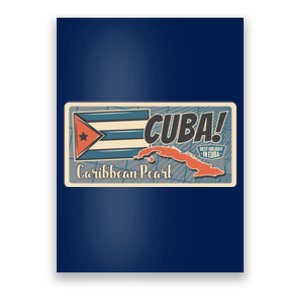 Cuba Travel Retro Banner Caribbean Pearl Poster