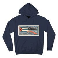 Cuba Travel Retro Banner Caribbean Pearl Tall Hoodie