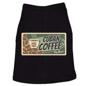 Cuba Travel Retro Banner Cuban Coffee Doggie Tank