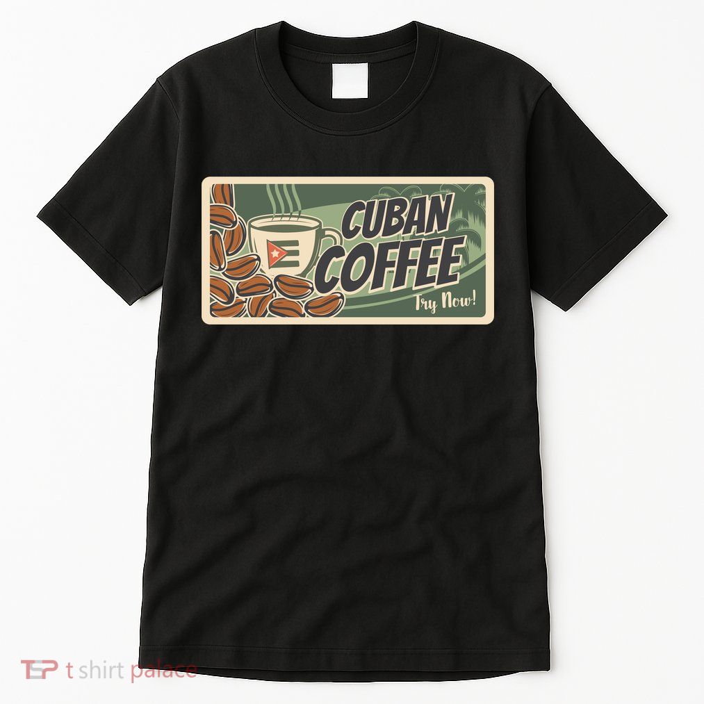 Cuba Travel Retro Banner Cuban Coffee Tall T-Shirt