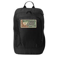 Cuba Travel Retro Banner Cuban Coffee City Backpack