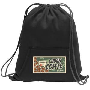 Cuba Travel Retro Banner Cuban Coffee Sweatshirt Cinch Pack Bag