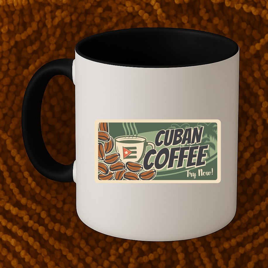 Cuba Travel Retro Banner Cuban Coffee Mug