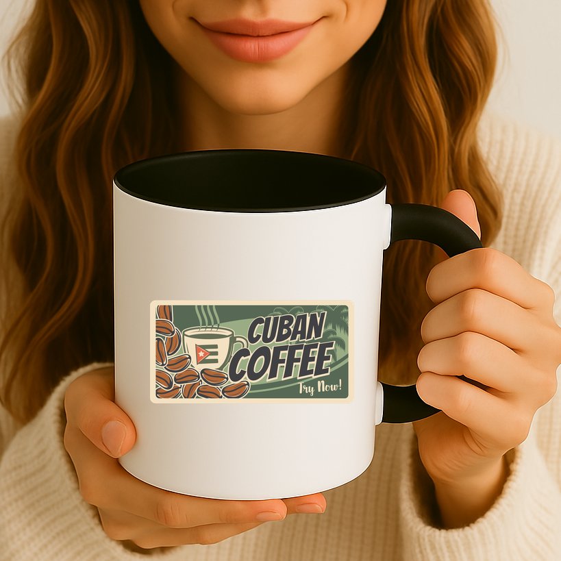 Cuba Travel Retro Banner Cuban Coffee Mug
