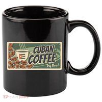 Cuba Travel Retro Banner Cuban Coffee 11oz C Handle Ceramic Mug