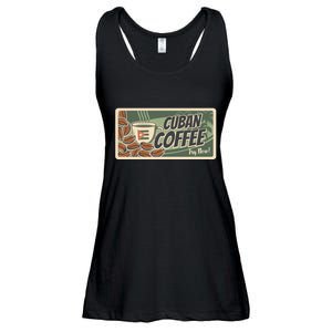 Cuba Travel Retro Banner Cuban Coffee Ladies Essential Flowy Tank