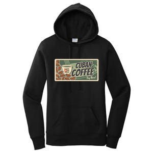 Cuba Travel Retro Banner Cuban Coffee Women's Pullover Hoodie