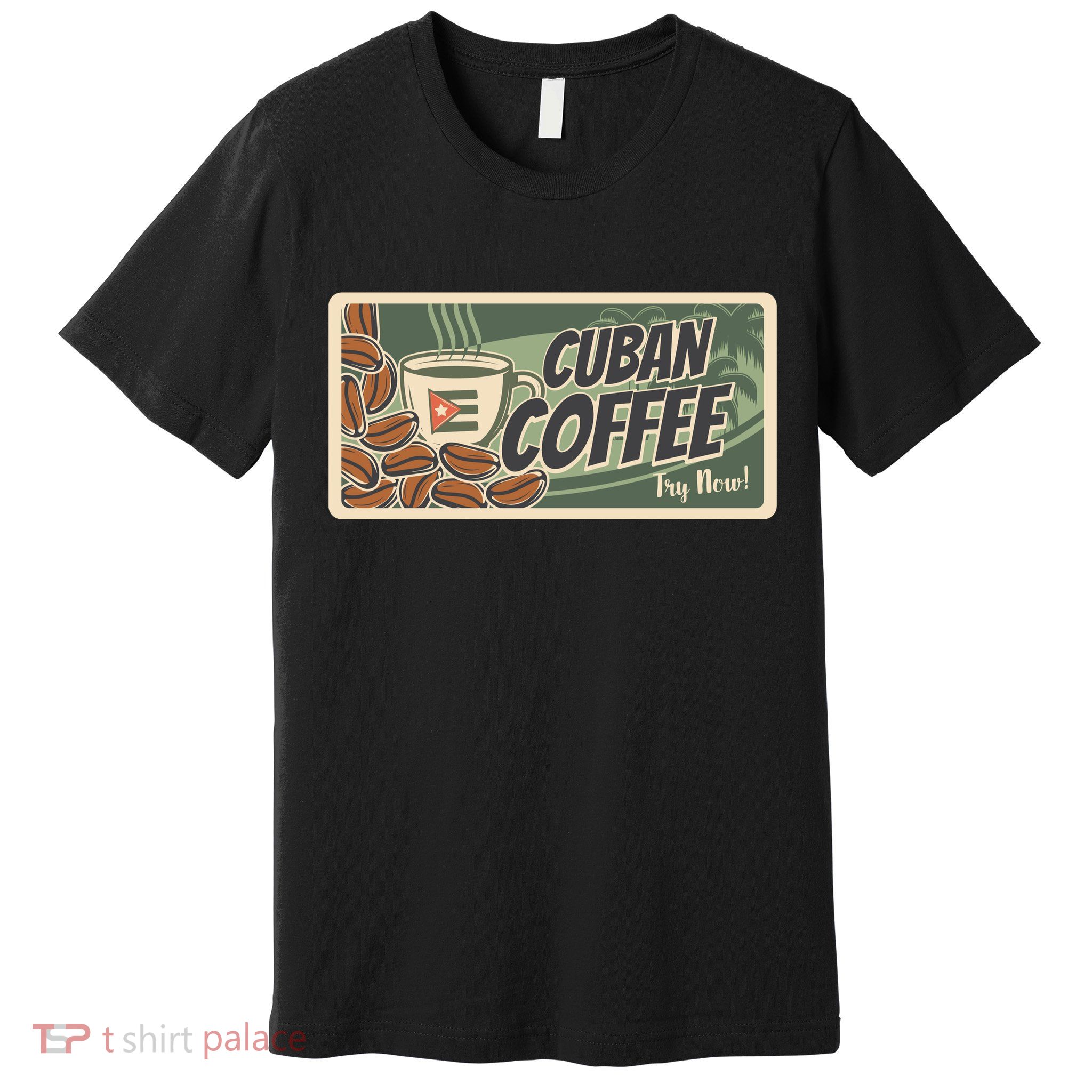 Cuba Travel Retro Banner Cuban Coffee Premium T-Shirt