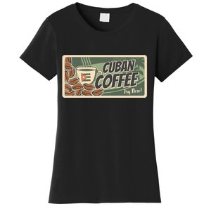 Cuba Travel Retro Banner Cuban Coffee Women's T-Shirt