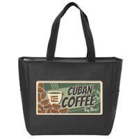 Cuba Travel Retro Banner Cuban Coffee Zip Tote Bag