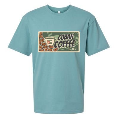 Cuba Travel Retro Banner Cuban Coffee Sueded Cloud Jersey T-Shirt