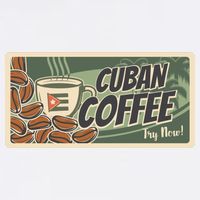 Cuba Travel Retro Banner Cuban Coffee Garment-Dyed Sweatshirt
