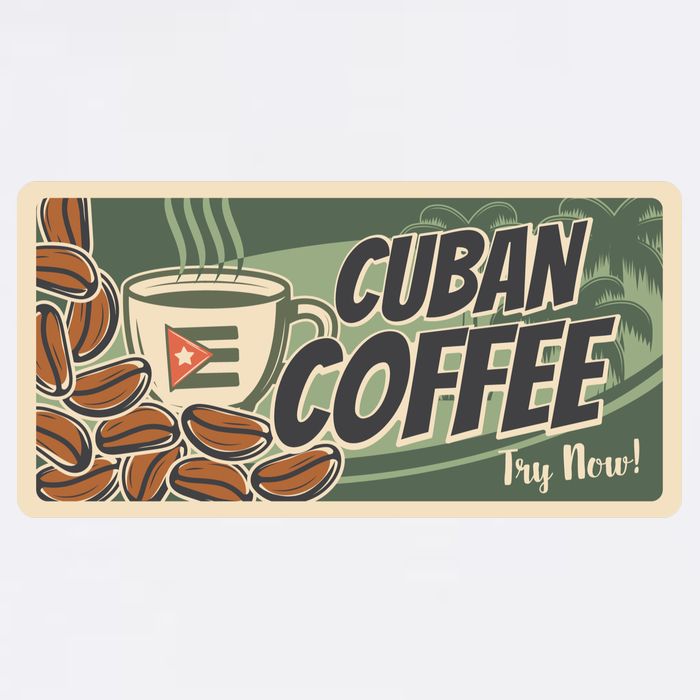 Cuba Travel Retro Banner Cuban Coffee Garment-Dyed Sweatshirt