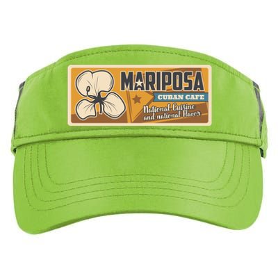 Cuba Travel Retro Cuban Café Mariposa Adult Drive Performance Visor