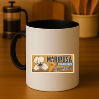 Cuba Travel Retro Cuban Café Mariposa Coffee Mug