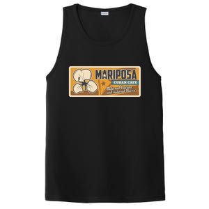 Cuba Travel Retro Cuban Café Mariposa PosiCharge Competitor Tank