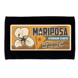 Cuba Travel Retro Cuban Café Mariposa Microfiber Hand Towel