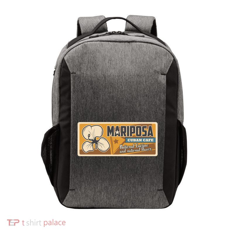Cuba Travel Retro Cuban Café Mariposa Vector Backpack