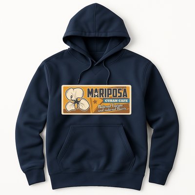 Cuba Travel Retro Cuban Café Mariposa Hoodie