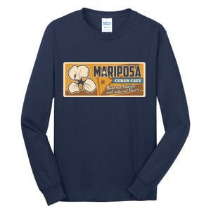 Cuba Travel Retro Cuban Café Mariposa Tall Long Sleeve T-Shirt