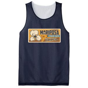 Cuba Travel Retro Cuban Café Mariposa Mesh Reversible Basketball Jersey Tank