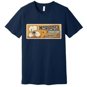 Cuba Travel Retro Cuban Café Mariposa Premium T-Shirt