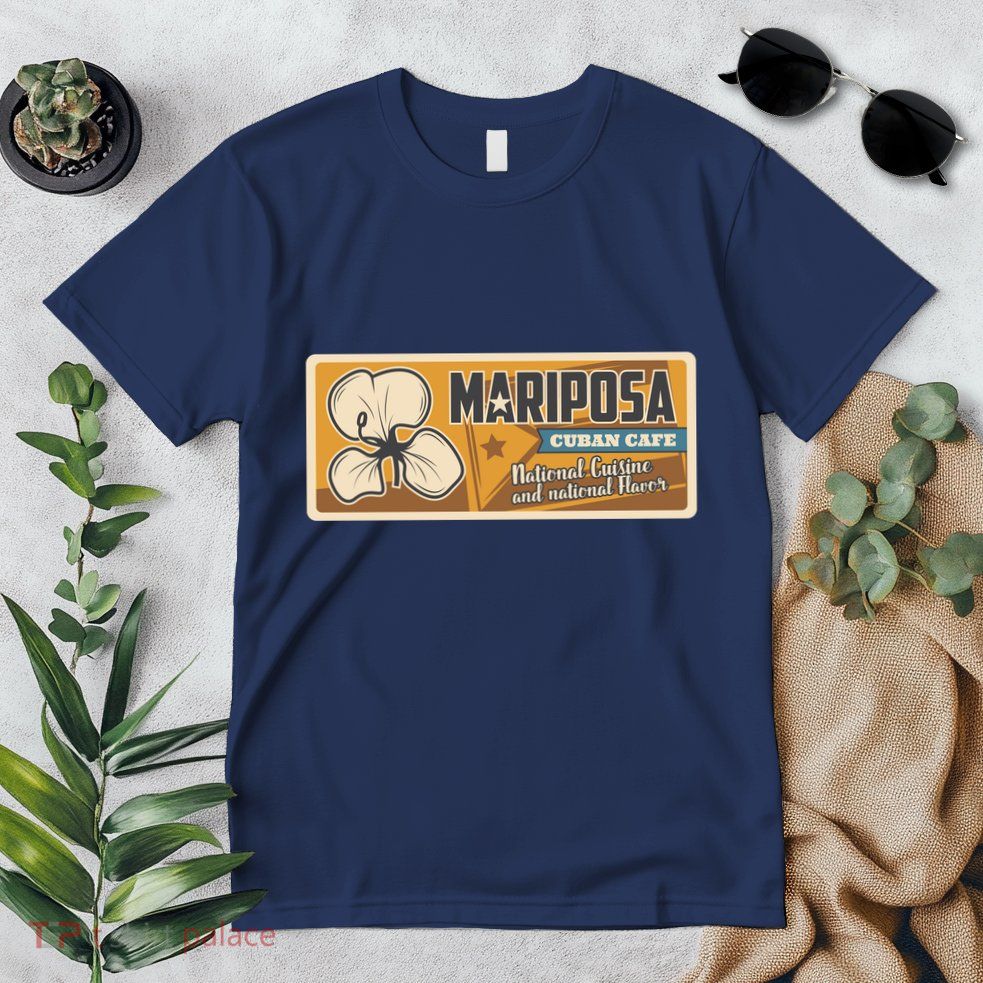 Cuba Travel Retro Cuban Café Mariposa Premium T-Shirt