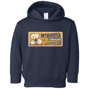 Cuba Travel Retro Cuban Café Mariposa Toddler Hoodie