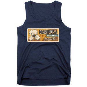 Cuba Travel Retro Cuban Café Mariposa Tank Top