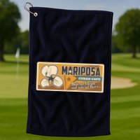 Cuba Travel Retro Cuban Café Mariposa Golf Towel