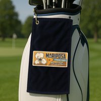 Cuba Travel Retro Cuban Café Mariposa Golf Towel