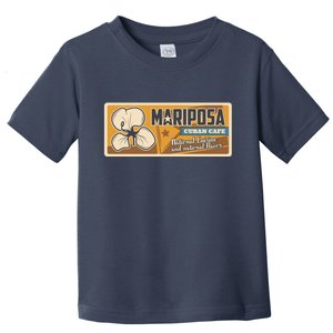 Cuba Travel Retro Cuban Café Mariposa Toddler T-Shirt