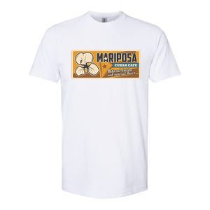 Cuba Travel Retro Cuban Café Mariposa Softstyle CVC T-Shirt