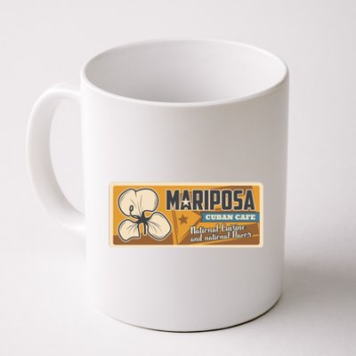 Cuba Travel Retro Cuban Café Mariposa Coffee Mug