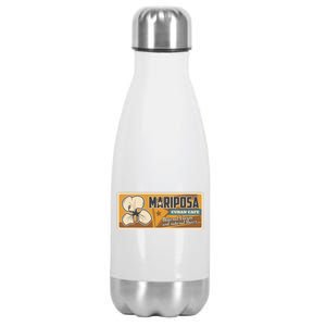 Cuba Travel Retro Cuban Café Mariposa Stainless Steel Insulated Water Bottle